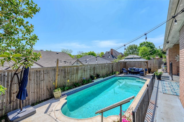 2101 Bois D Arc Dr, Sherman, TX 75092 - view of pool featuring a patio, a fenced backyard, and outdoor lounge area