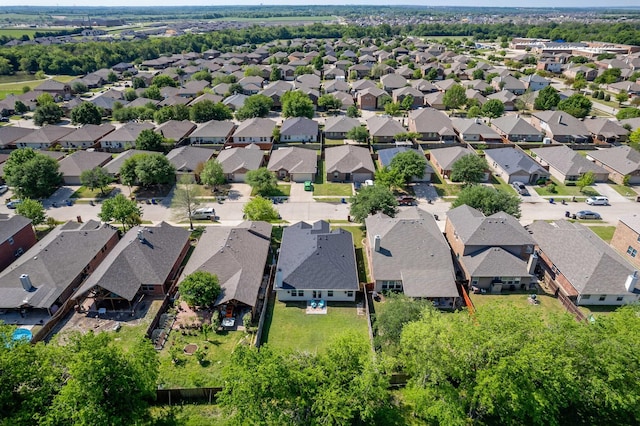 drone / aerial view featuring a residential view