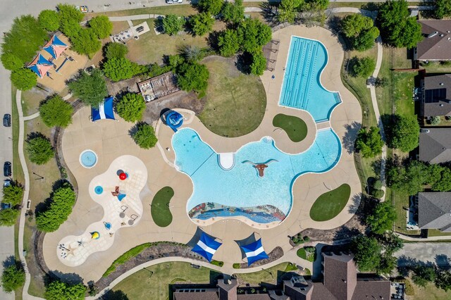 birds eye view of property