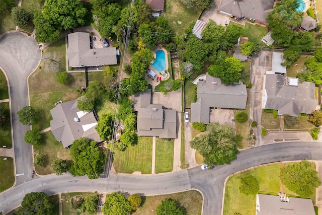 bird's eye view featuring a residential view