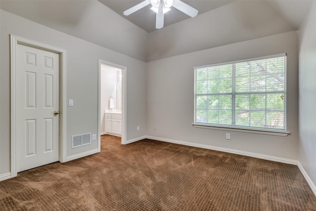 1809 Cotton Mill Dr, Mckinney, TX 75072 - carpeted empty room featuring visible vents, baseboards, and ceiling fan