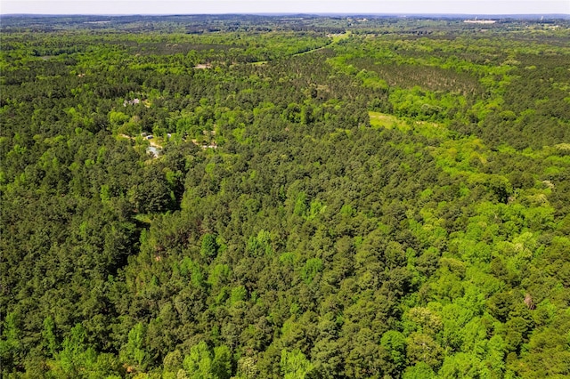 birds eye view of property with a forest view