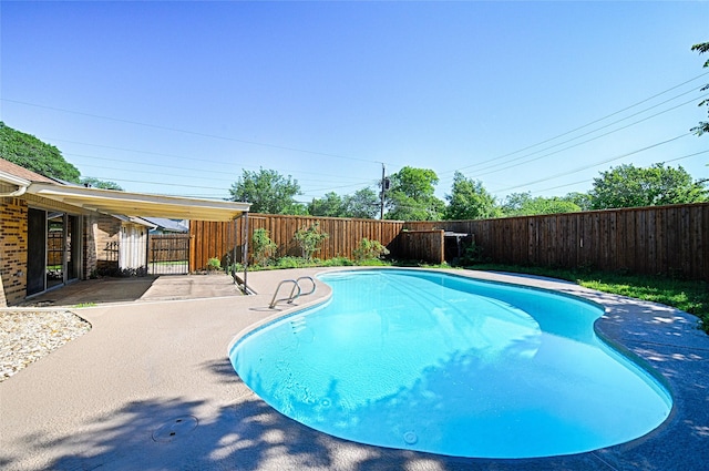 12810 Pennystone Dr, Farmers Branch, TX 75244 - view of pool featuring a fenced backyard and a patio area