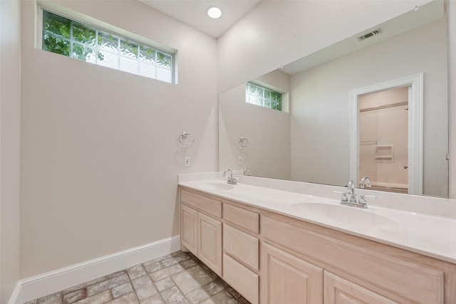 1281 Vz County Road 2120, Canton, TX 75103 - full bathroom with plenty of natural light, visible vents, baseboards, and a sink