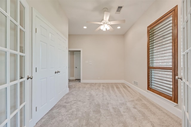 1281 Vz County Road 2120, Canton, TX 75103 - unfurnished bedroom with visible vents, baseboards, light carpet, and french doors