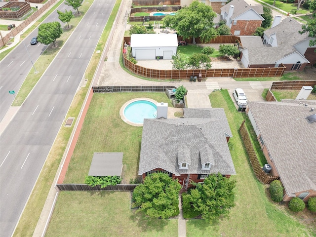 6926 Wickliff Trl, Plano, TX 75023 - view from above of property with a pool