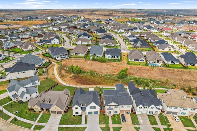 bird's eye view with a residential view
