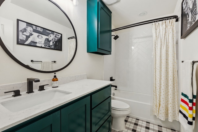 1501 Latigo Ct, Prosper, TX 75078 - full bathroom featuring toilet, shower / bath combo with shower curtain, and vanity