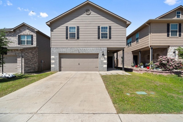 4652 Raleigh Dalton Rd, Dallas, TX 75227 - traditional home with a garage, driveway, a front lawn, and brick siding