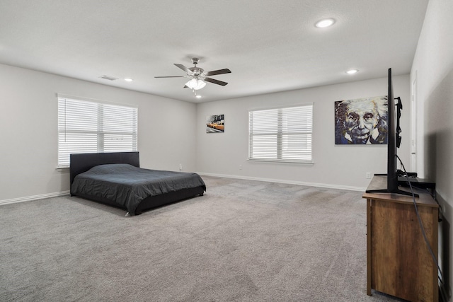4652 Raleigh Dalton Rd, Dallas, TX 75227 - bedroom with carpet floors, multiple windows, visible vents, and baseboards