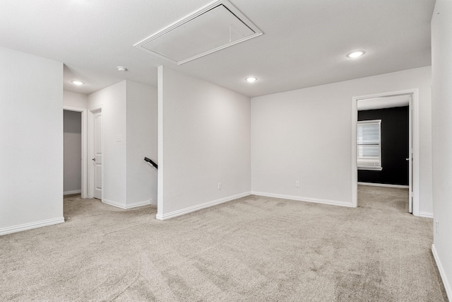 4652 Raleigh Dalton Rd, Dallas, TX 75227 - empty room with attic access, carpet, and recessed lighting