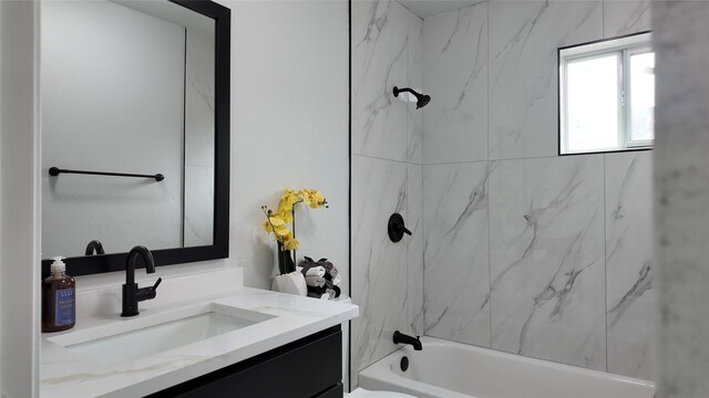 2904 Chestnut Ave, Fort Worth, TX 76106 - full bathroom with vanity and shower / tub combination