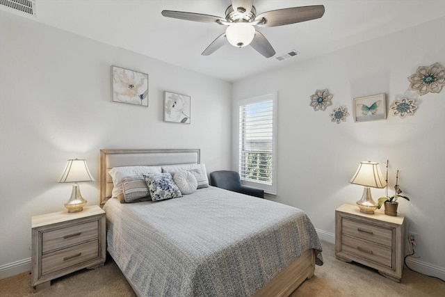 14329 Home Trl, Fort Worth, TX 76262 - bedroom with baseboards, visible vents, and light colored carpet