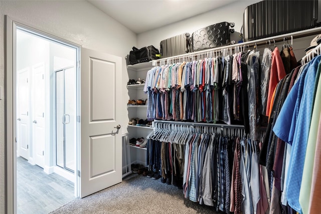 view of walk in closet