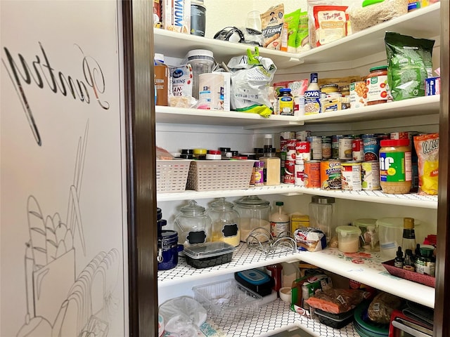 view of pantry