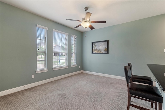 2833 Macquarie St, Trophy Club, TX 76262 - unfurnished office with baseboards, ceiling fan, and carpet flooring