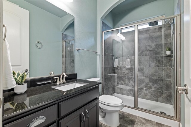 2833 Macquarie St, Trophy Club, TX 76262 - bathroom with vanity, toilet, and a stall shower