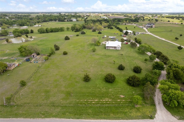 drone / aerial view with a rural view
