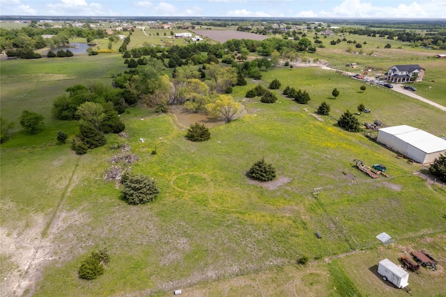 aerial view with a rural view
