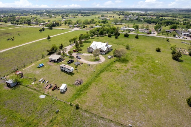 bird's eye view with a rural view
