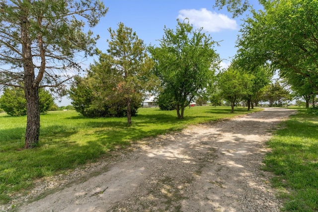 view of home's community featuring a lawn
