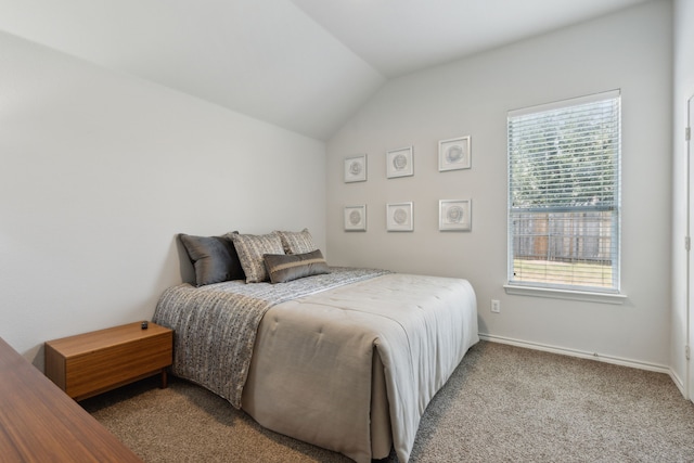 2820 Lone Ranger Trl, Little Elm, TX 75068 - bedroom featuring carpet flooring, multiple windows, lofted ceiling, and baseboards