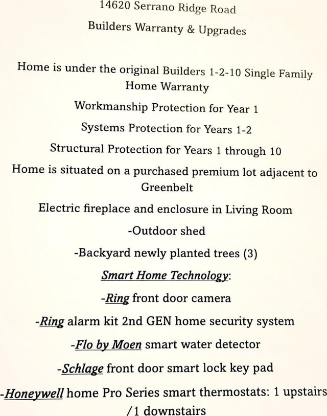 14620 Serrano Ridge Rd, Fort Worth, TX 76052 - view of a document
