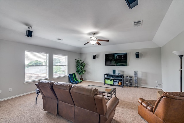 1370 Misty Cv, Rockwall, TX 75087 - living room featuring light carpet and ceiling fan