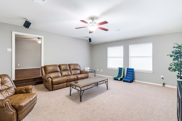 1370 Misty Cv, Rockwall, TX 75087 - living area with ceiling fan and carpet flooring