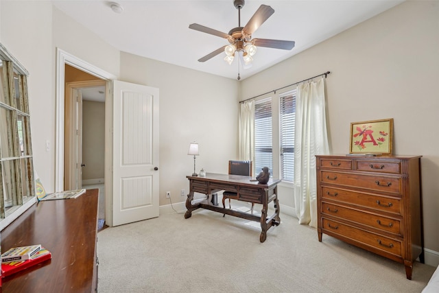 7905 Trixie Trail Dr, Mckinney, TX 75070 - carpeted office with ceiling fan and baseboards