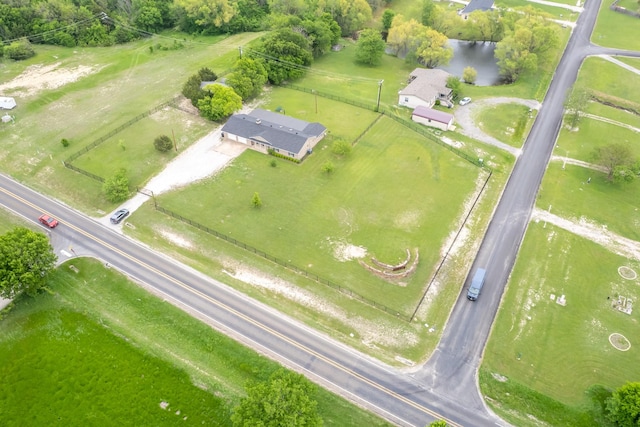 bird's eye view with a rural view