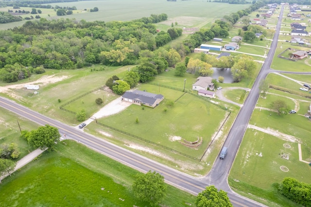 bird's eye view featuring a rural view