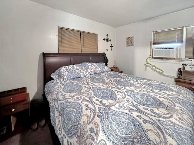 bedroom with cooling unit