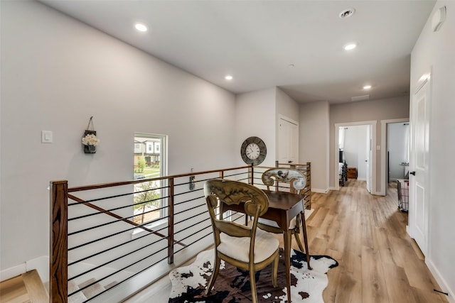 720 Bandera Ct, Prosper, TX 75078 - dining room with baseboards, recessed lighting, and light wood-style flooring