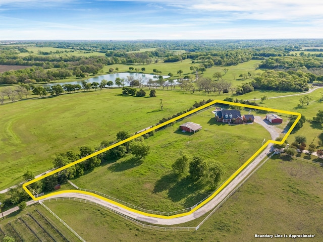 1991 Sunset Trl, Mckinney, TX 75071 - drone / aerial view with a water view and a rural view