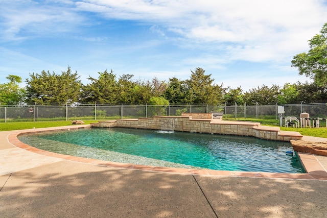 1991 Sunset Trl, Mckinney, TX 75071 - view of swimming pool with a fenced in pool, a patio, and fence