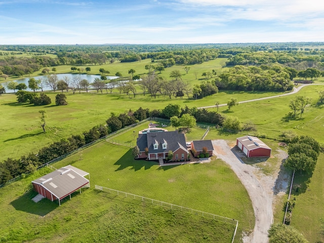 1991 Sunset Trl, Mckinney, TX 75071 - birds eye view of property featuring a rural view and a water view