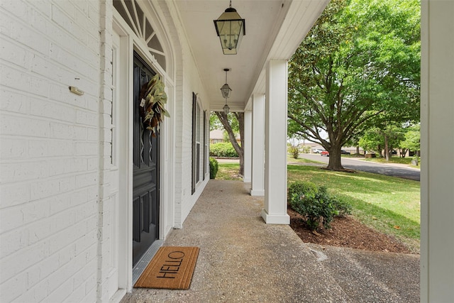view of patio / terrace featuring a porch