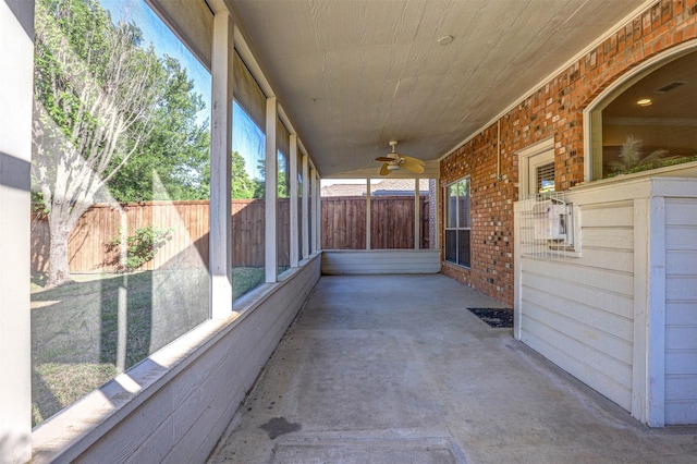 816 Flagstone Dr, Burleson, TX 76028 - unfurnished sunroom with ceiling fan