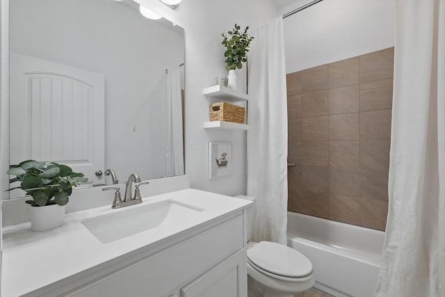 3120 Bent Creek Dr, Anna, TX 75409 - bathroom featuring toilet, shower / tub combo with curtain, and vanity