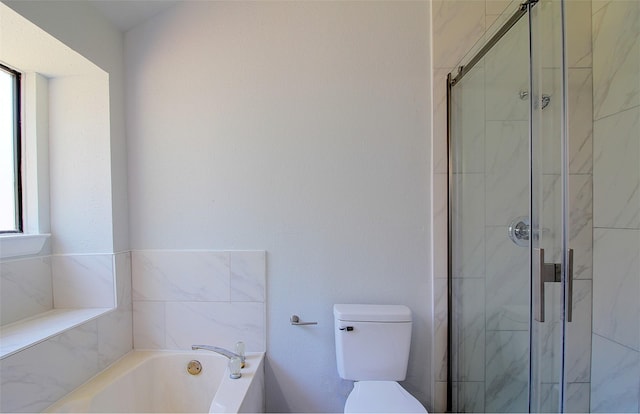 405 Derby Ln, Desoto, TX 75115 - full bath with a garden tub, a stall shower, and plenty of natural light