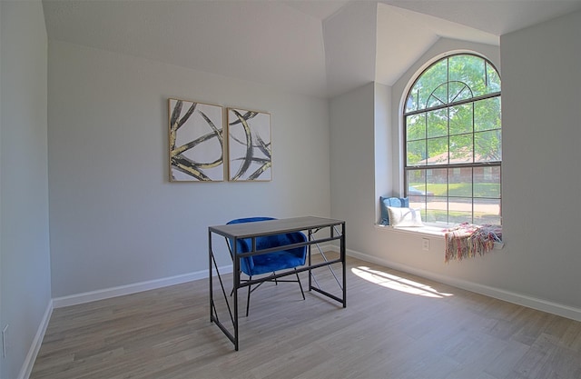 405 Derby Ln, Desoto, TX 75115 - office with baseboards, wood finished floors, and a wealth of natural light