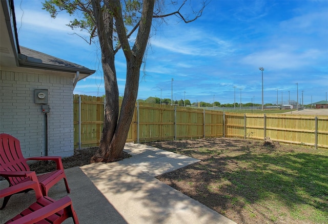 405 Derby Ln, Desoto, TX 75115 - view of yard featuring a fenced backyard and a patio