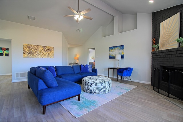 405 Derby Ln, Desoto, TX 75115 - living room with baseboards, wood finished floors, and visible vents