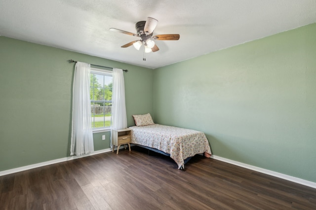 609 Admiralty Way, Fort Worth, TX 76108 - bedroom featuring baseboards, wood finished floors, and ceiling fan