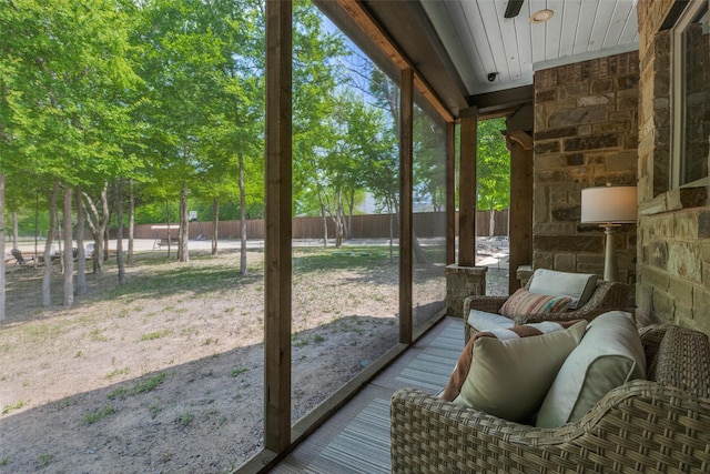 view of sunroom