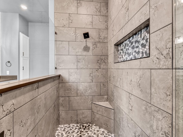 117 Fan Mill Trl, Weatherford, TX 76085 - bathroom with a tile shower and recessed lighting