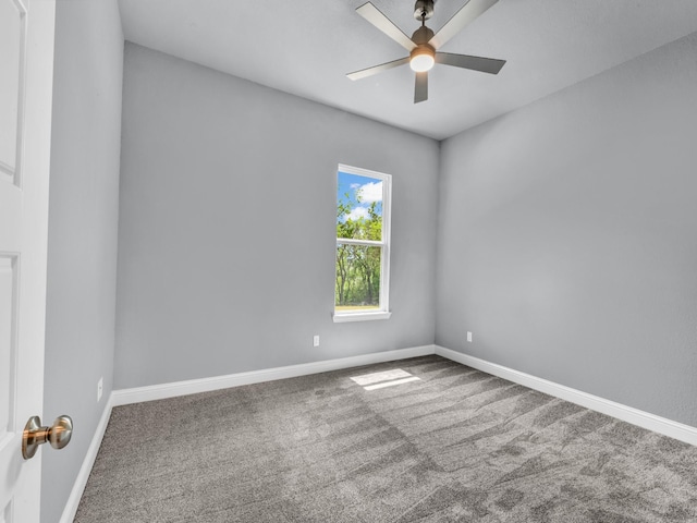117 Fan Mill Trl, Weatherford, TX 76085 - carpeted spare room featuring baseboards and ceiling fan