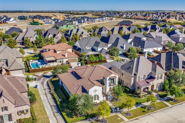 aerial view featuring a residential view
