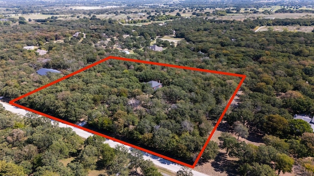 516 Wild Wood Dr, Decatur, TX 76234 - view of property location with a heavily wooded area and property boundaries highlighted